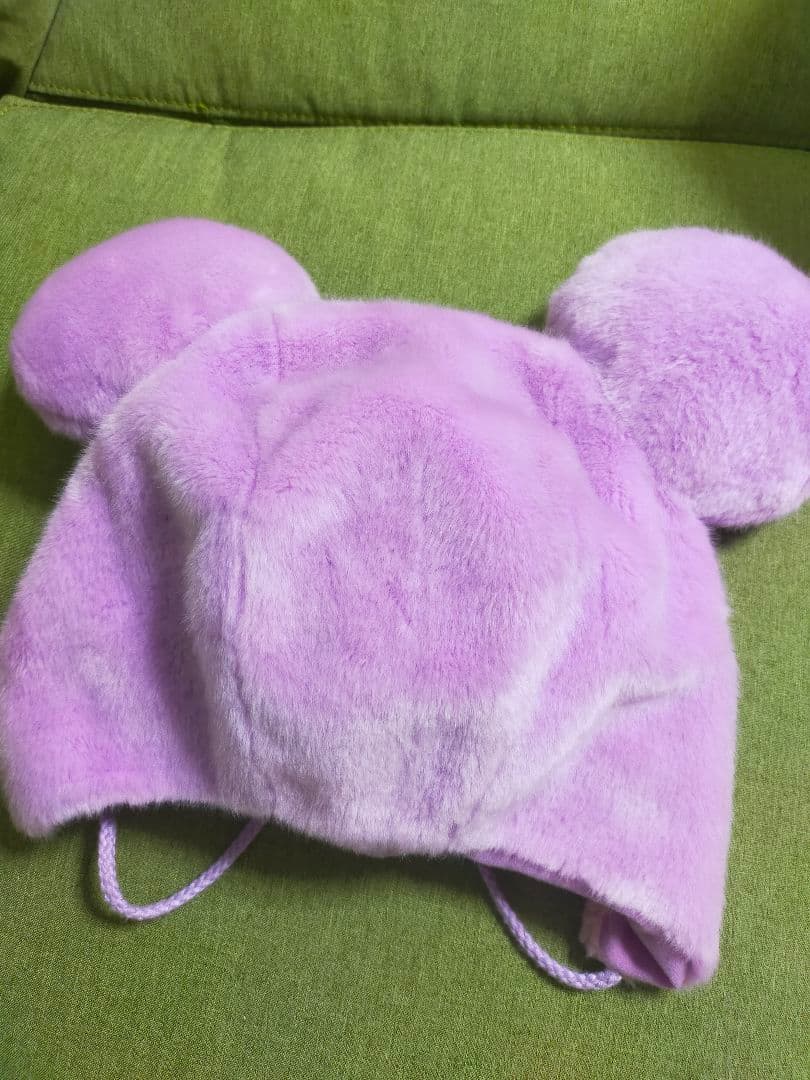 Disney/ディズニー ファンキャップ ミニー 紫 りぼん ビジュー付