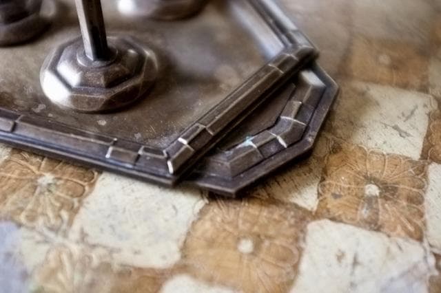 1900s フランス 多数派オクトゴナル リキュールカップとトレイ アンティーク