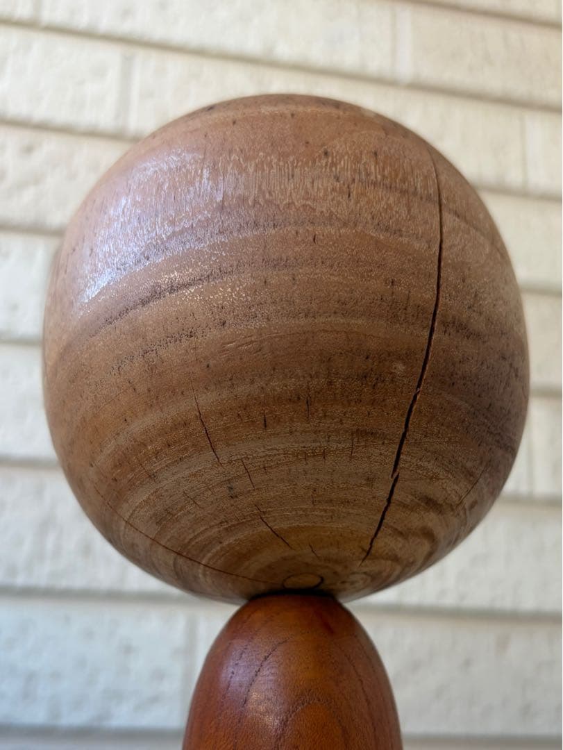 【極稀少】高見沢一雄 作 抽象こけし 巨大ヘッド 烙印あり 初期作