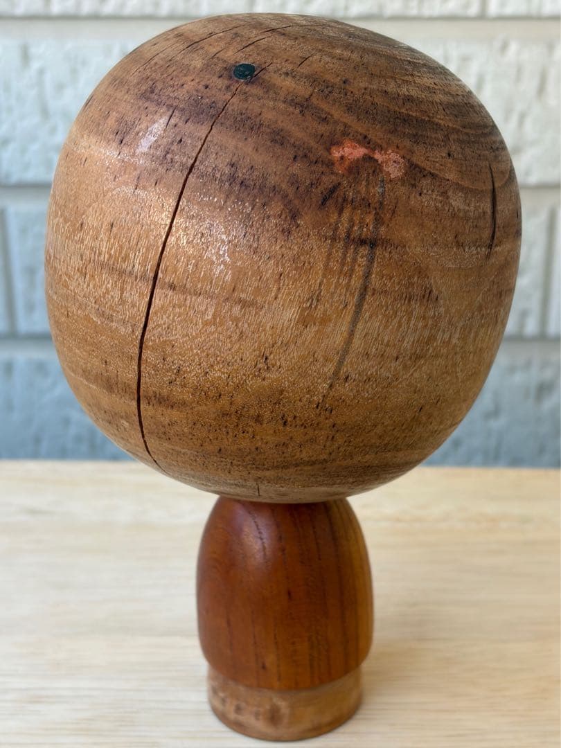 【極稀少】高見沢一雄 作 抽象こけし 巨大ヘッド 烙印あり 初期作