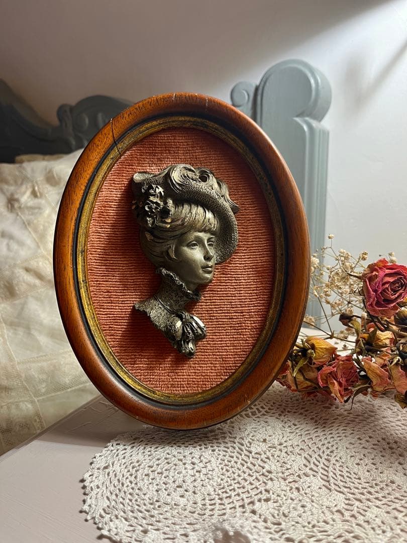 ◆フランスアンティーク｜子供用セレモニードレス洗礼式白レーステディベアドール