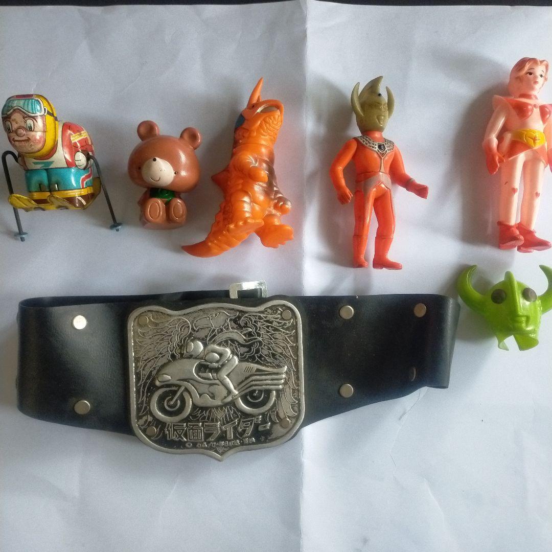 昭和　レトロ 仮面ライダー ベルト ウルトラマン　ソフビ　ブリキ　レア