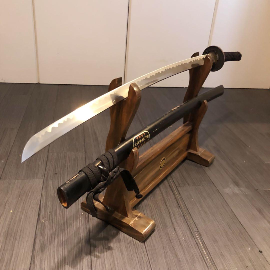 高級模造刀　居合刀　土佐美術刀剣　黒拵え　亜合金刀身　名刀