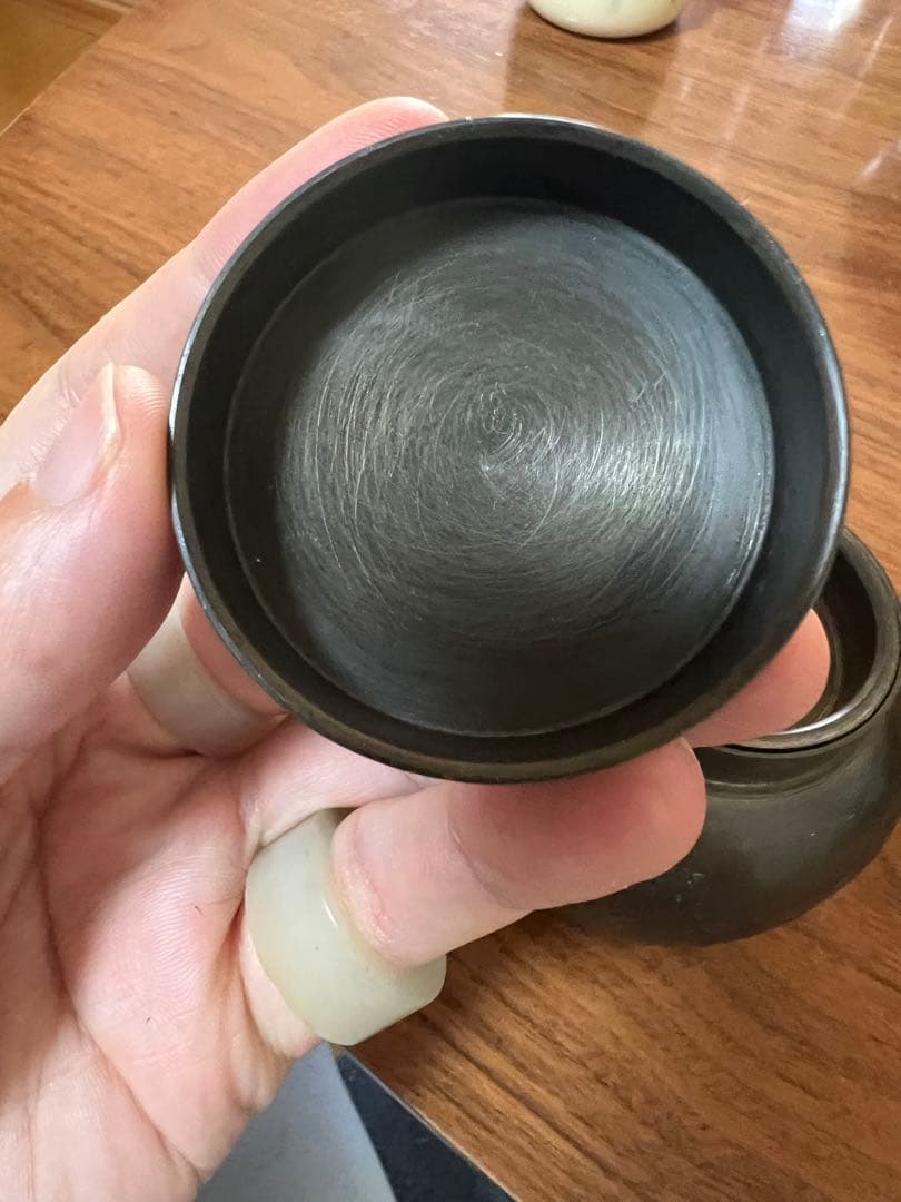 中国茶入り 古錫　茶道具