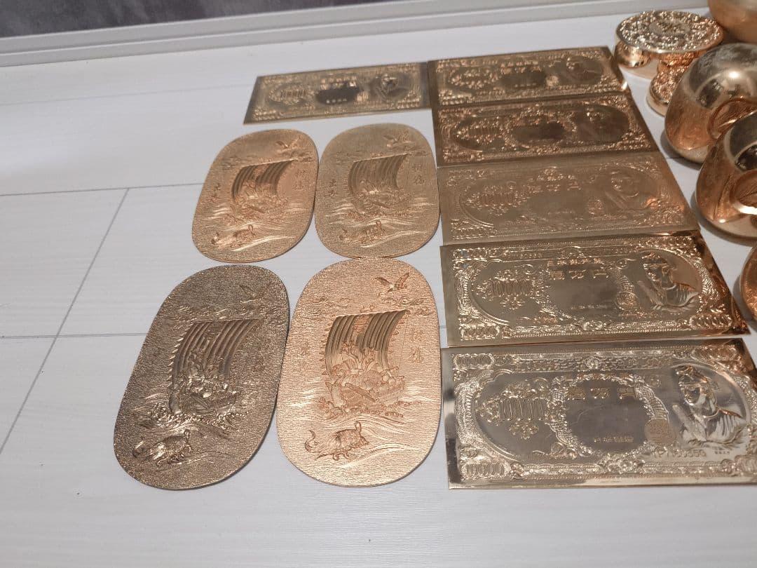 せ*ん様 金杯など 約8.5kg 金メッキ製品大量まとめ 24KGP ゴールドメ