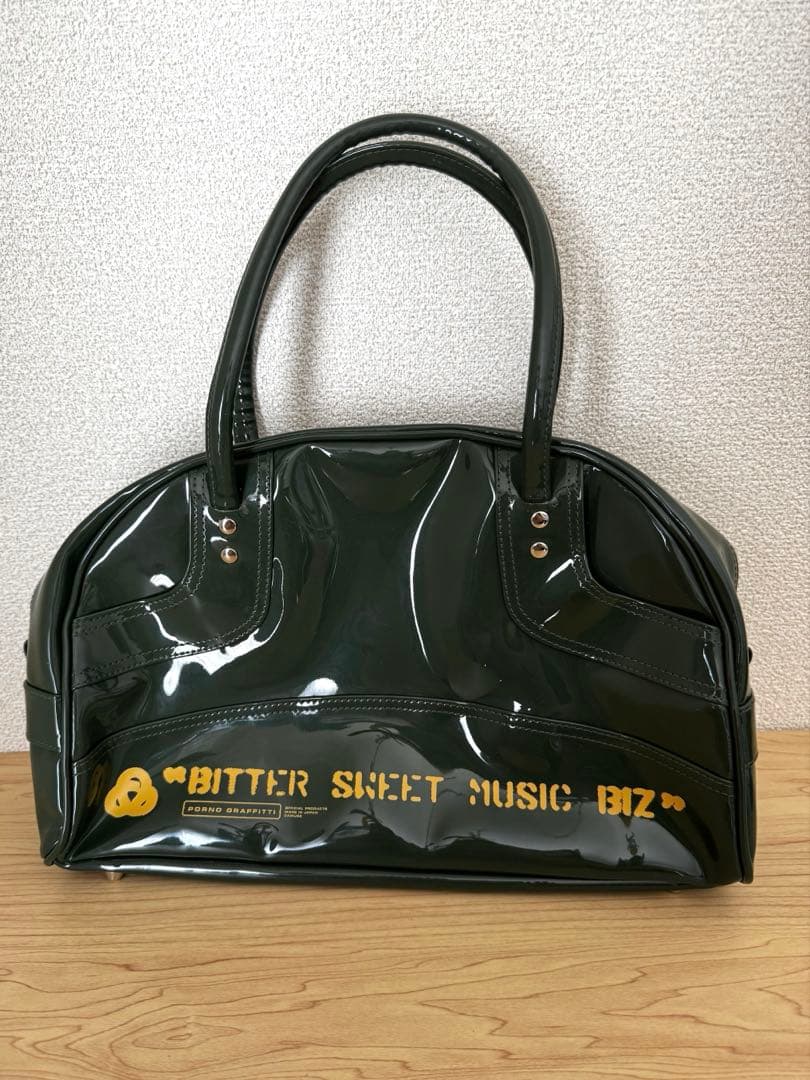 【新品未使用】ポルノグラフィティ グッズ エナメルボストン バッグ グリーン