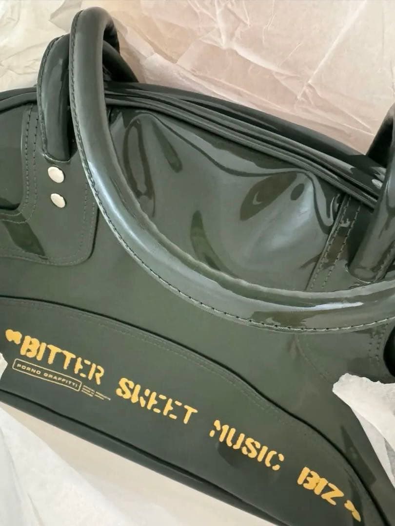 【新品未使用】ポルノグラフィティ グッズ エナメルボストン バッグ グリーン