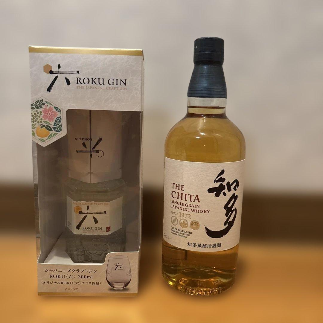 サントリー 知多 700ml＋ROKU 六ジン 200ml グラス付 セット