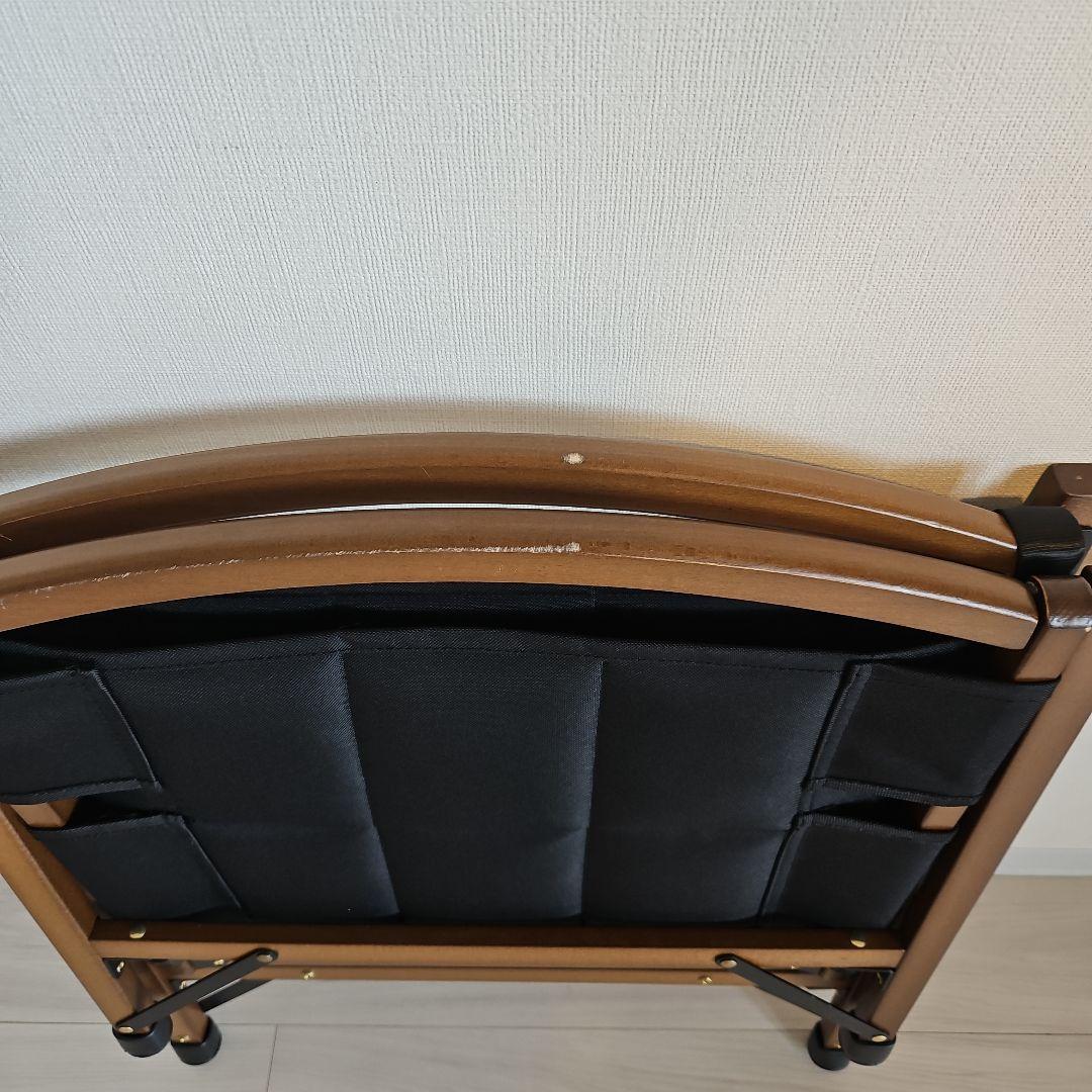 美品 クイックキャンプウッドローチェア