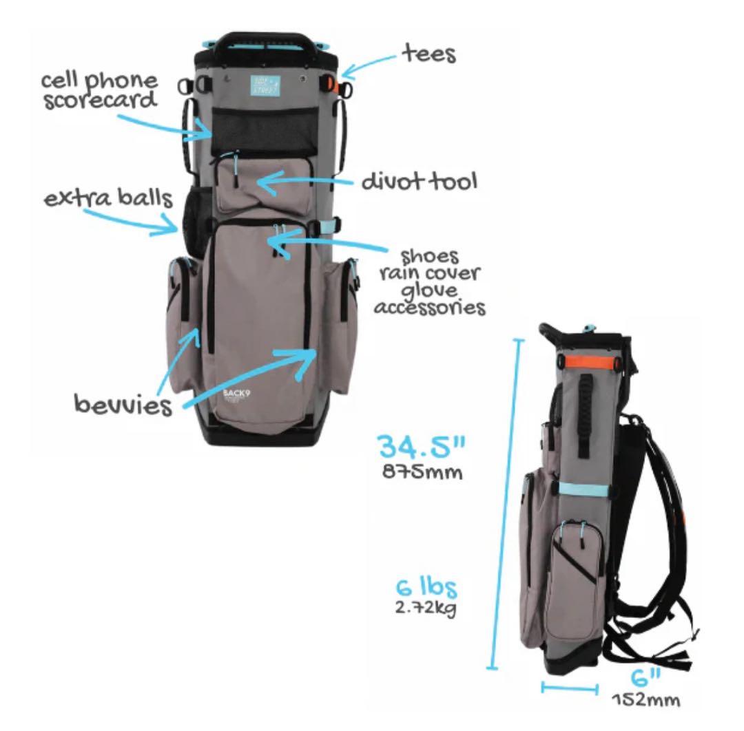Back9 バックパックタイプ　ゴルフキャディバッグ