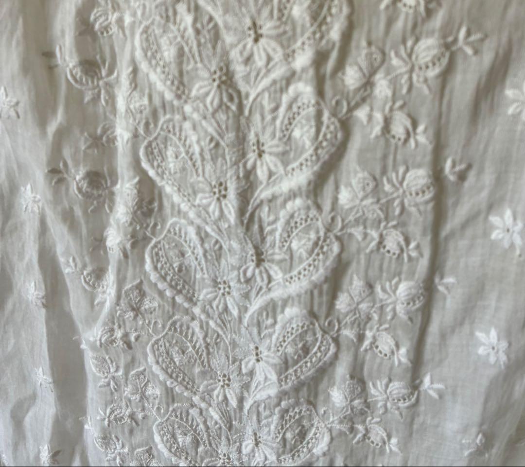 豪華*美しい手刺繍フランスアンティーク*スカート*手刺繍*アンティークレース
