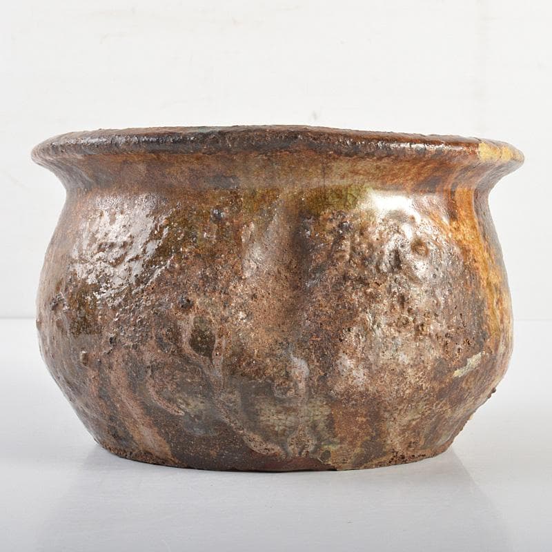 茶道具　伊賀焼　古伊賀　建水　時代箱　M　R7012