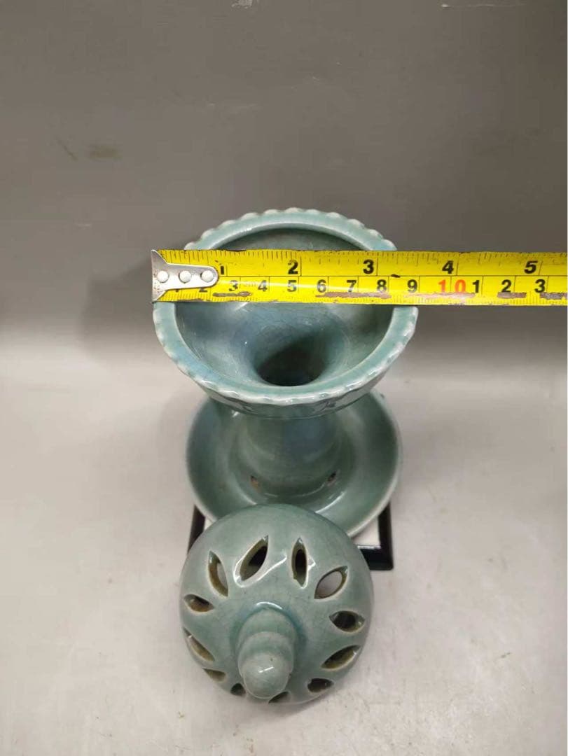 宋汝窯香炉　香薰炉　陶芸　骨董品　古美術品