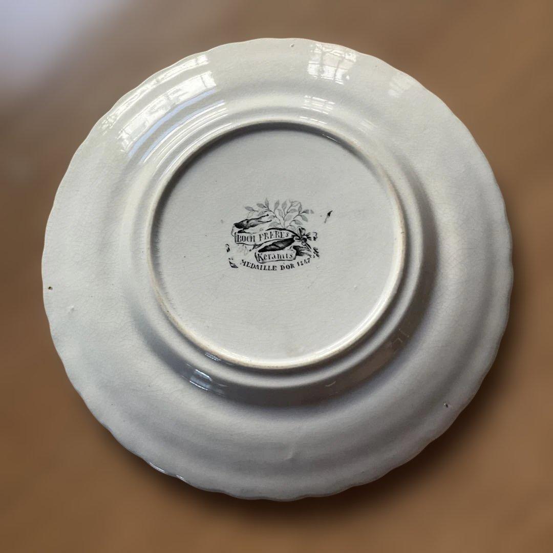 アンティーク プレート ボッホフレール ベルギー 狩の帰来