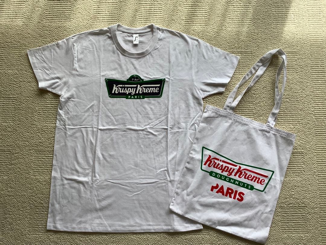 クリスピークリーム・パリ限定Tシャツ＆トートバッグセット