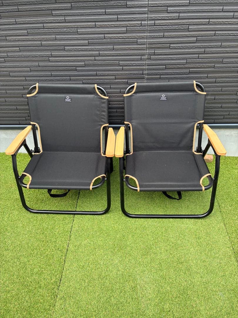 クイックキャンプ折りたたみアウトドアチェア2脚セット