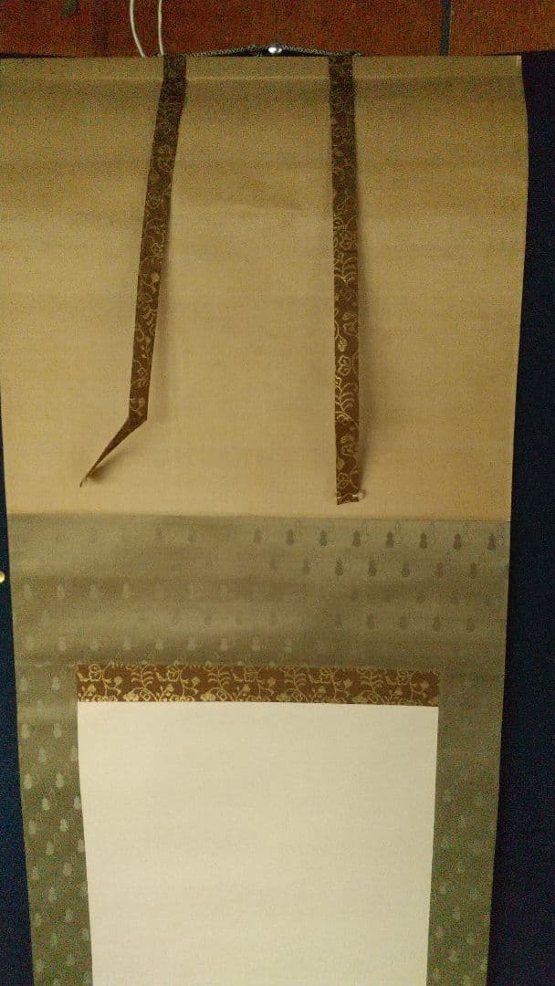 小堀鞆音   やまと絵 紙本肉筆掛軸 人物