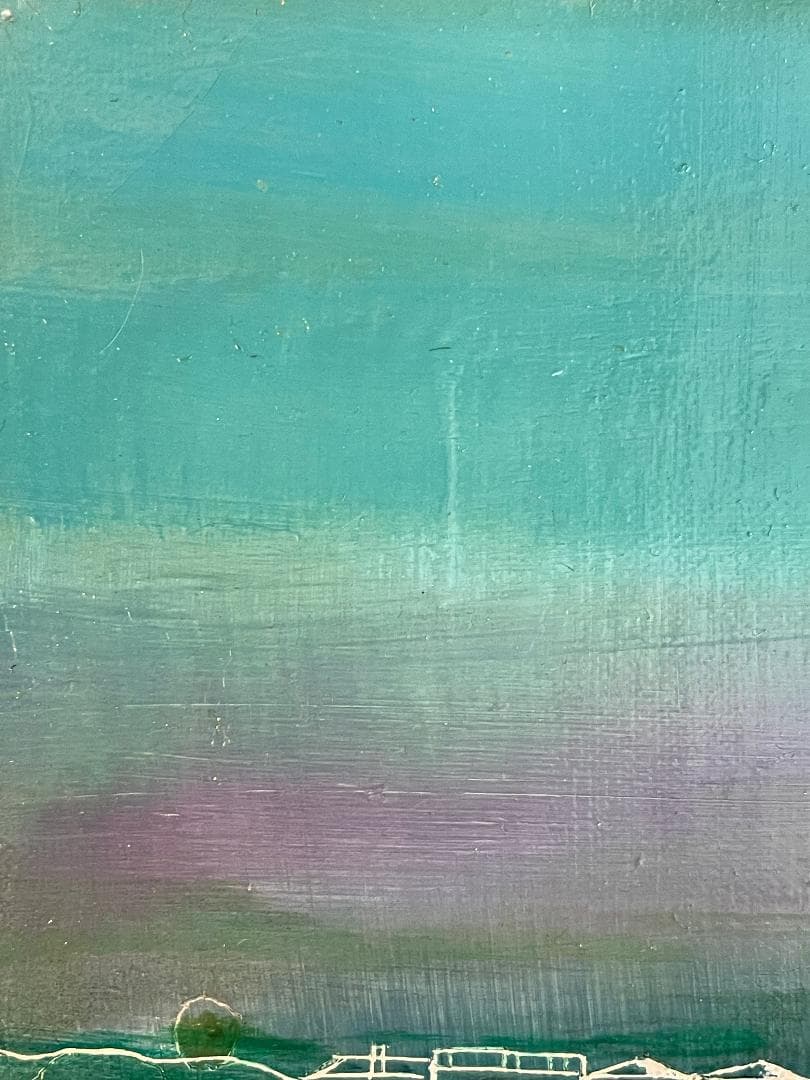 「真作」作者不明　風景画　油彩画　額装　サイン有り　SM号