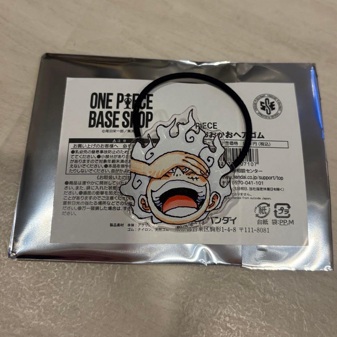 ONEPIECE かおかおおかおヘアゴム　ギア5ルフィ