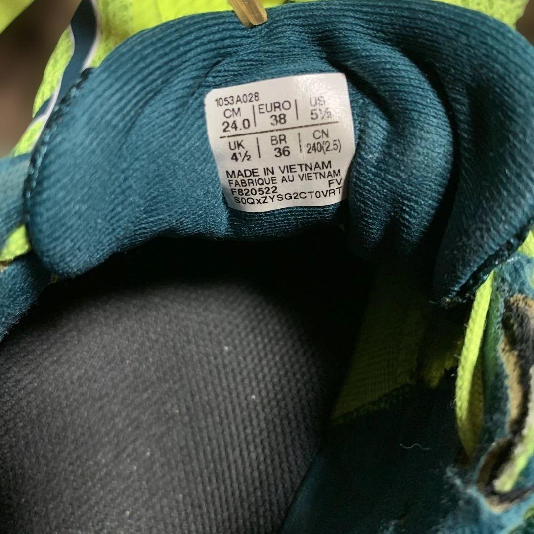 ASICS バレーボールシューズ 24cm 蛍光イエロー