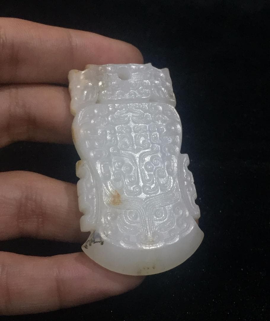 漢代 玉斧佩装身具 古玉和田玉 中国美術 骨董收藏 ペンダント