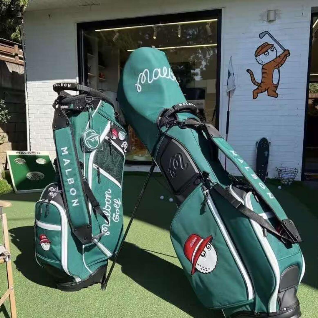 マルボン　malbon ゴルフ　キャディバッグ　スタンドバッグ グリーン
