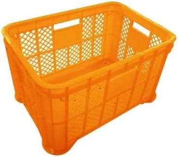 中古 採集コンテナ オレンジ色 平底12個 長方形 W520×D365×H305