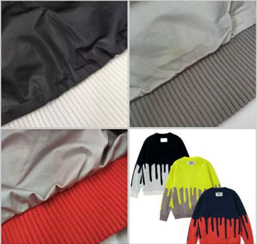 ¥28,600新品正規品【V12/XL】裏地付きクルーネックニット長袖カットソー