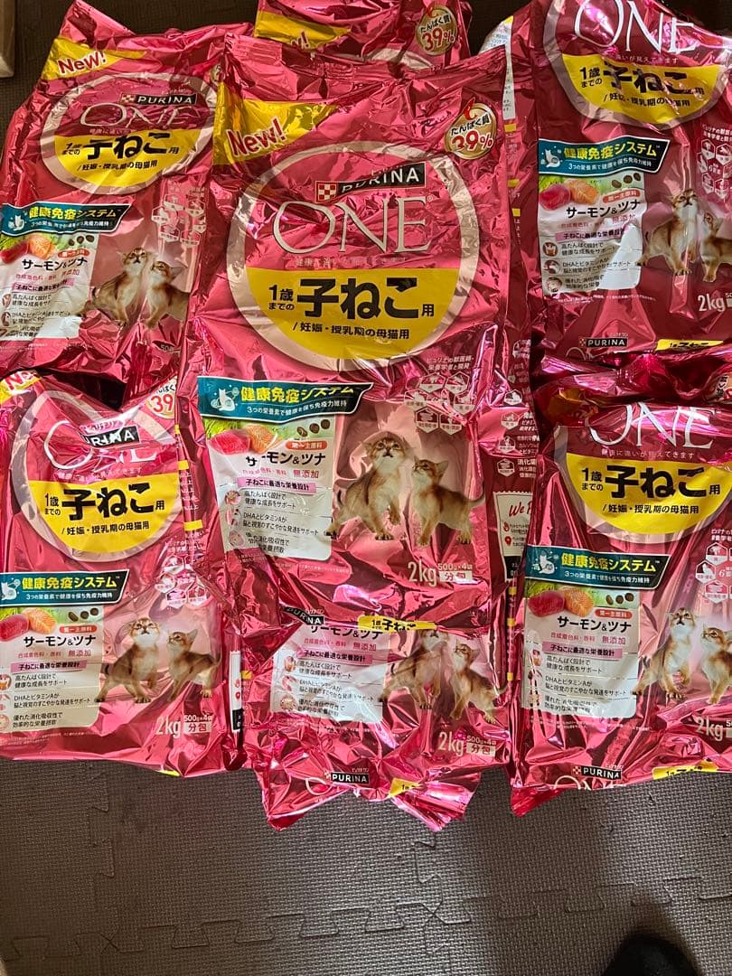 ピュリナワン子ねこ用 ドライフード サーモン＆ツナ2kg 7袋