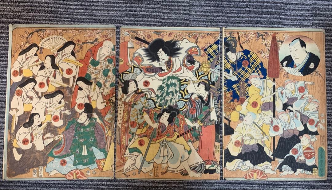 木版画 江戸時代 浮世絵師 歌川豊国 大判 木版浮世絵 武者絵 美人絵 日本画