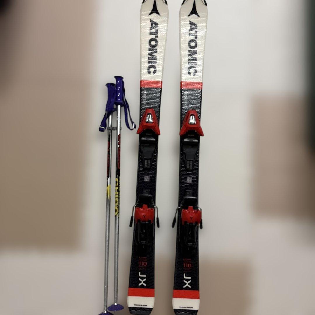 ATOMIC JX 110 スキー板とポールセット