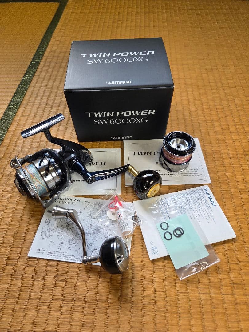 シマノ　21ツインパワーSW6000XG　スプール　70mmハンドル