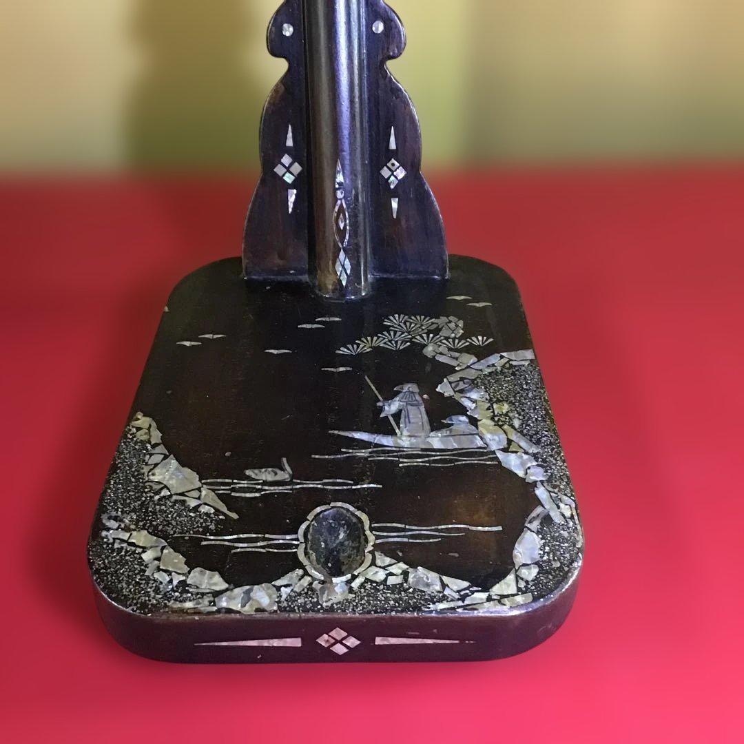 青貝貼太刀掛　刀架　時代物　　　　　　S4