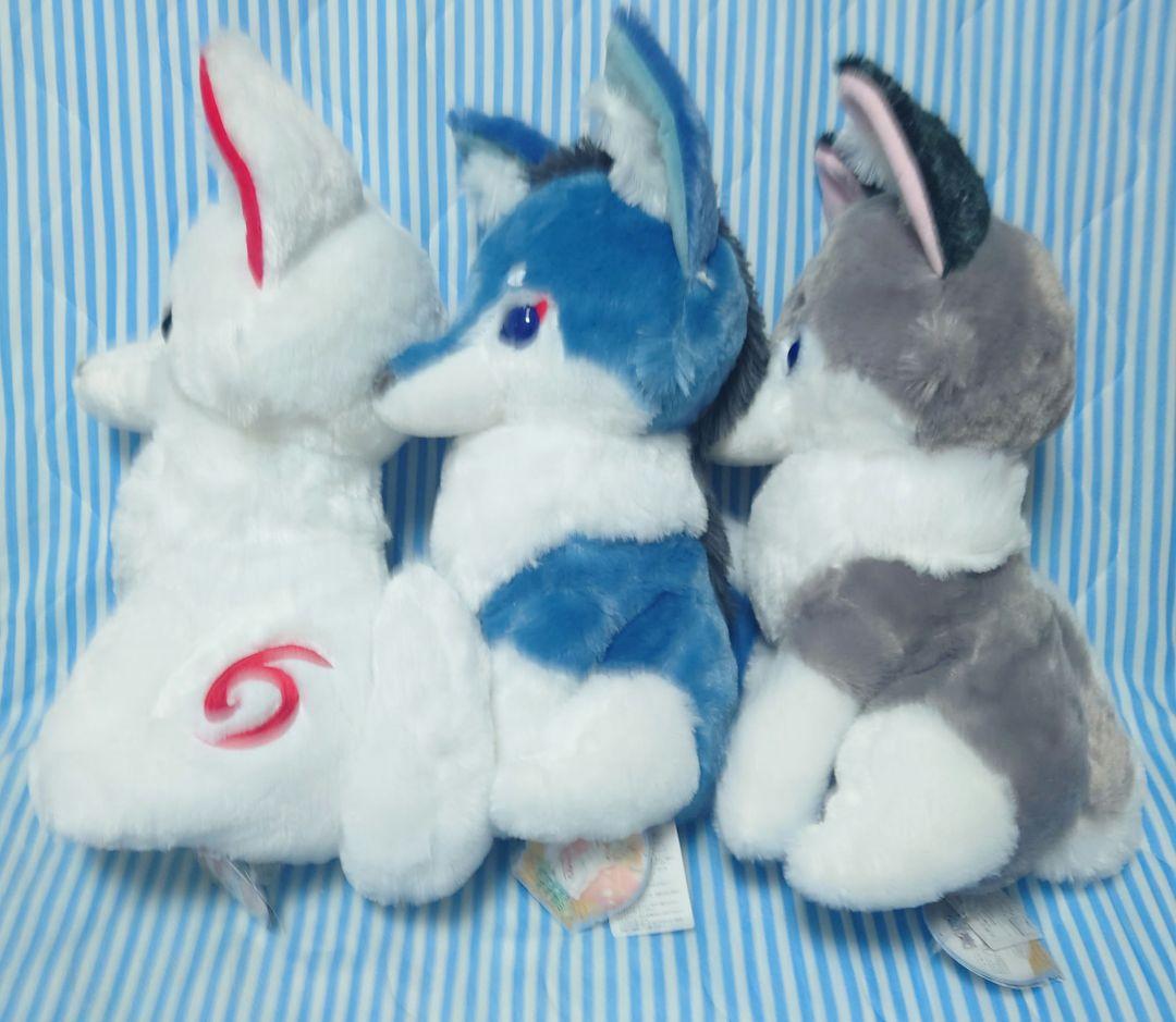 ウルトラBIGぬいぐるみ　テル　ラックル　ホロウ　アマテラスのオオカミ　3種