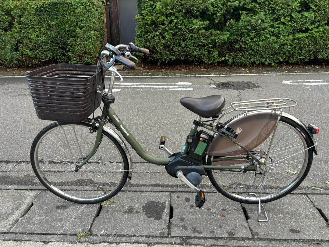 パナソニック ビビ・DX 26型 マットカーキグリーン　内装三段　電動自転車