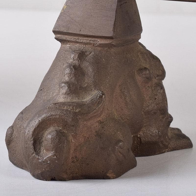 ブロンズ　富国徴兵保険相互会社記念品　衝立　約4㎏　在銘　共箱　V　R8160H