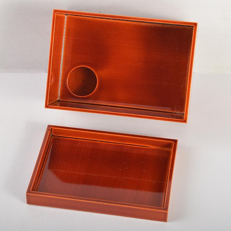 茶道具　飛騨春慶塗　茶箱　茶器揃　茶碗　棗など　五点　一式　共箱　D　R7433