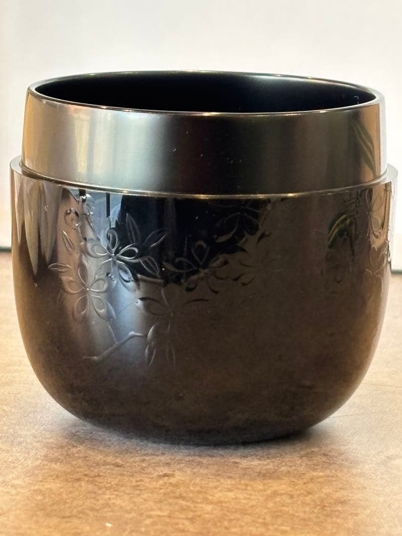 茶道具 夜桜棗 漆匠 山下甫斎 桜棗 桜 棗 共箱