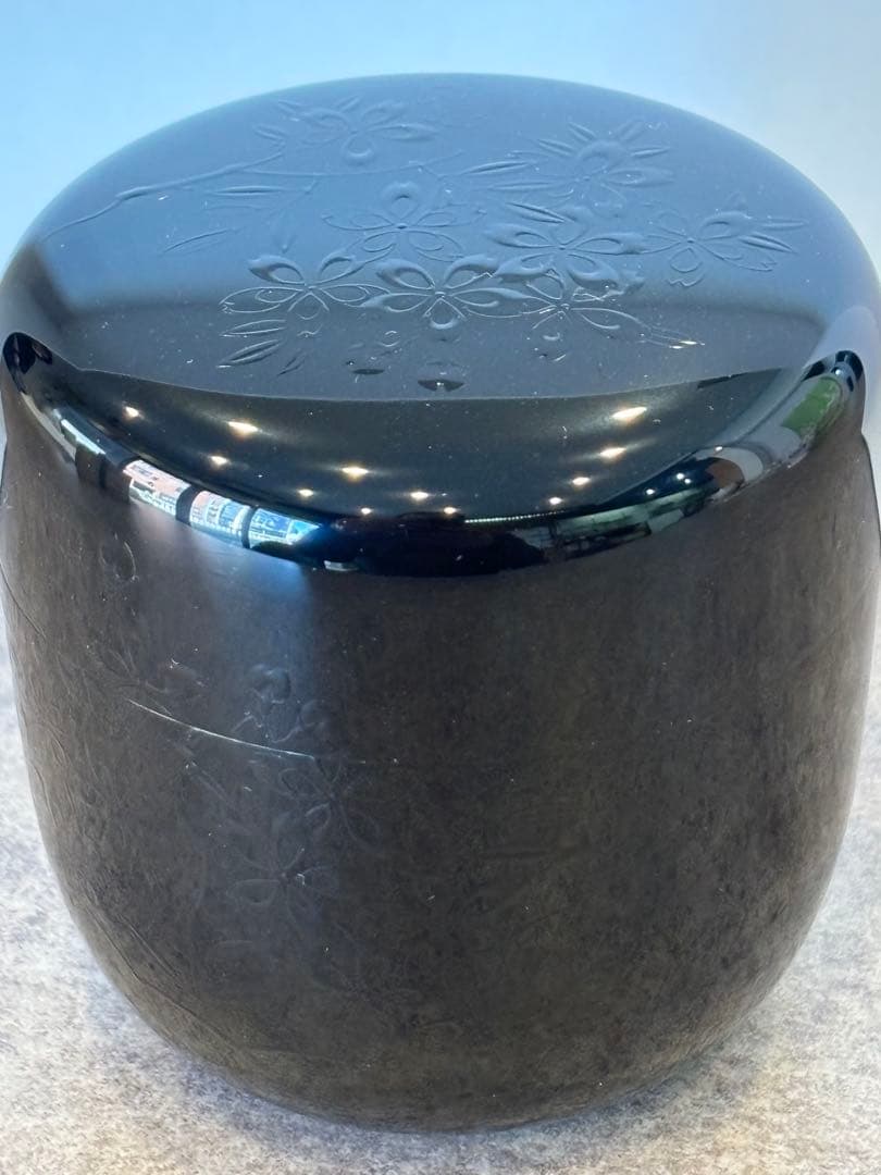 茶道具 夜桜棗 漆匠 山下甫斎 桜棗 桜 棗 共箱