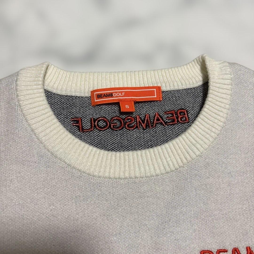 BEAMS GOLF ニット メンズ Sサイズ ベージュ アイボリー ブラック