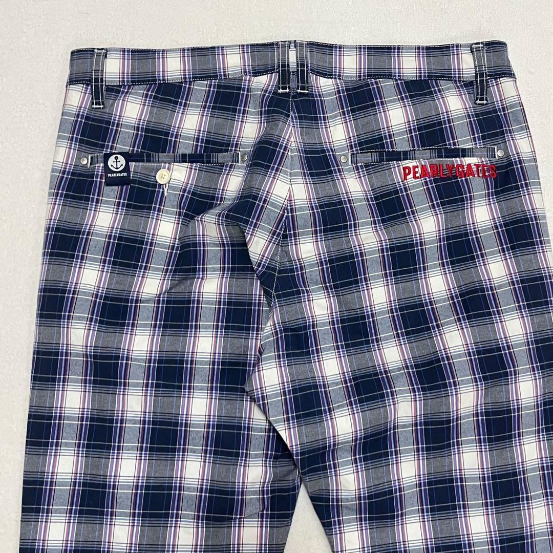 美品 PEARLY GATES ストレッチ チェックパンツ ゴルフウェア 7