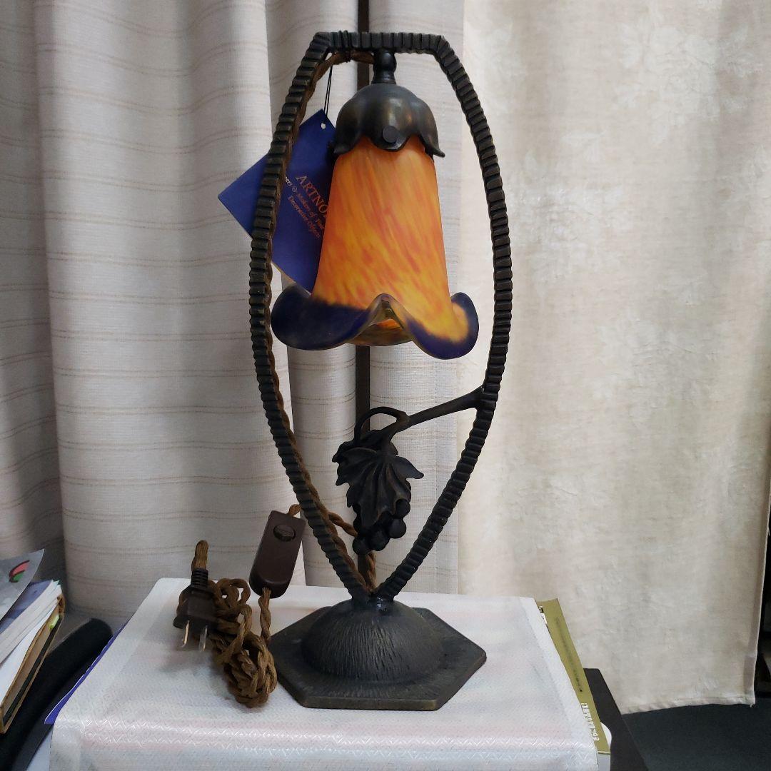 蔵出し大特価上質ARTNOBELアールヌーボー風ランプ40×17cm　2,6kg