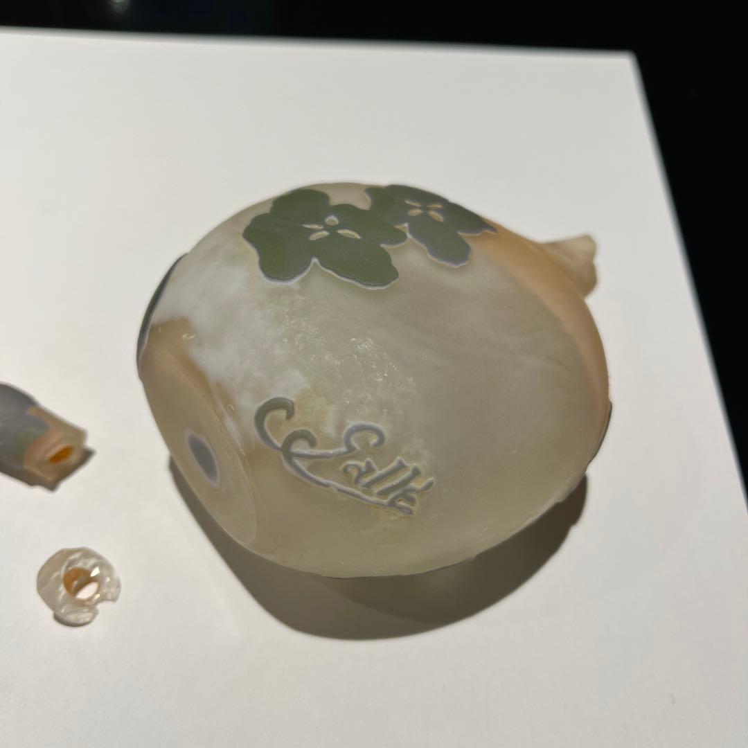 ガレ　紫陽花　一輪挿し