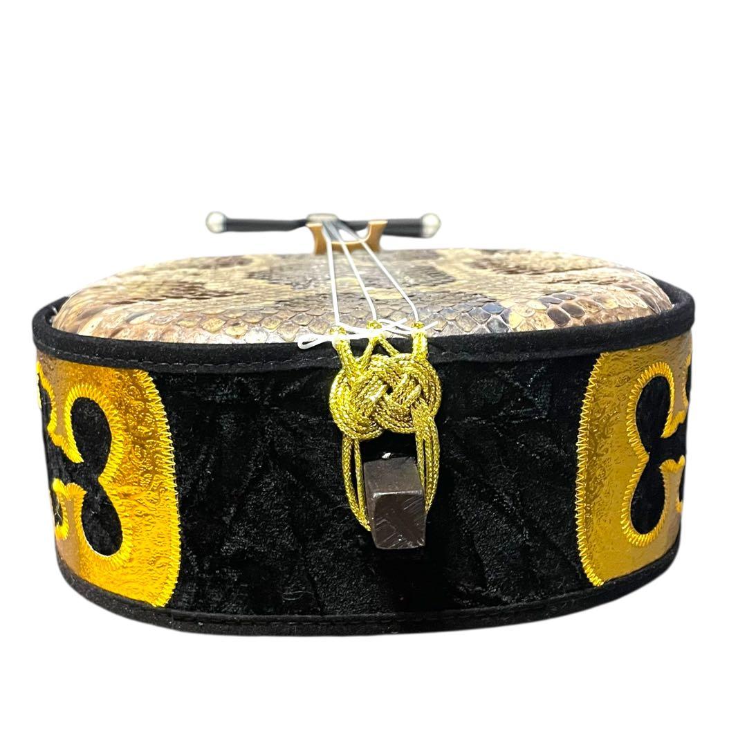 美品 沖縄 琉球 三線 本蛇皮 蛇革 ヘビ 初心者 入門 ハードケース付き