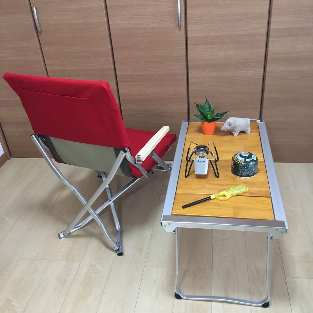 レッド 2枚セット フルセット ローチェア30用 10号帆布カバー ポケットあり