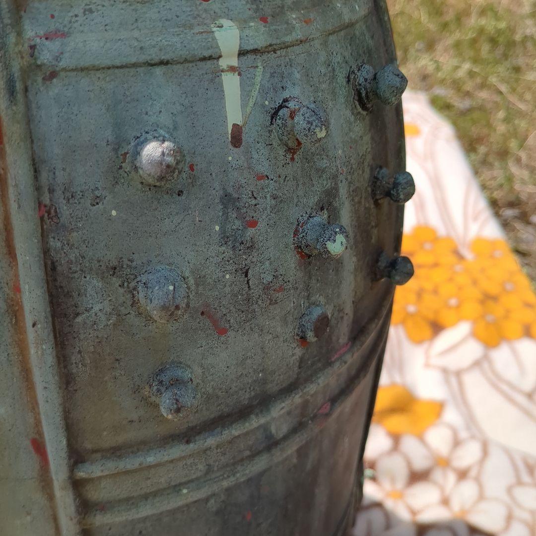 半鐘 双龍頭 釣鐘 梵鐘 青銅 古銅 真鍮 アンティーク 骨董 レトロ