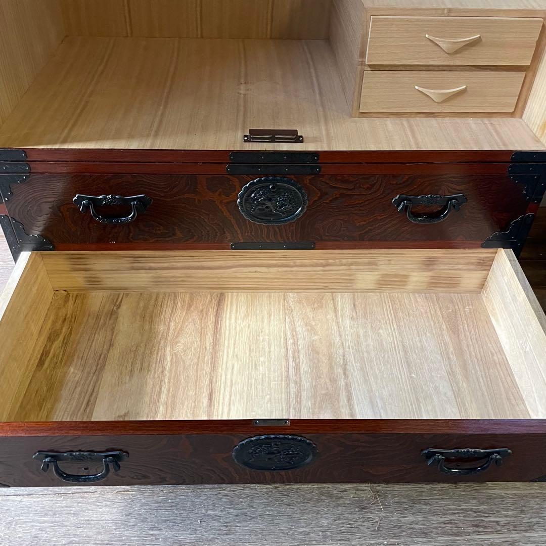 駿河民芸 駿河民藝 ワードローブ 欅材 時代箪笥 昭和レトロ 和製アンティーク