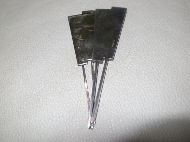 未使用 1950年代◆大阪 生駒時計店 銀製 シルバー 柳柄彫金 扇形 楊枝入れ