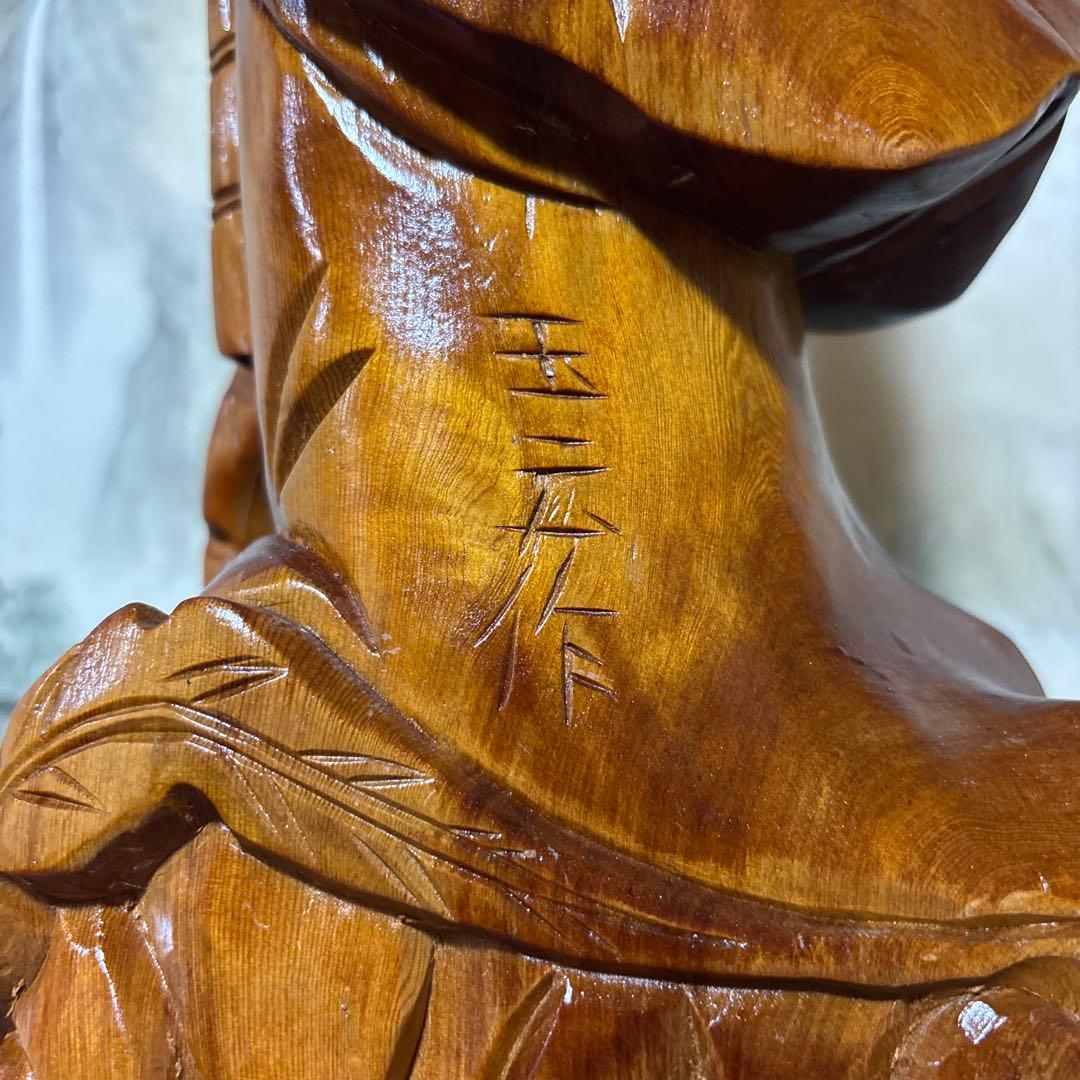 大型 鳳凰　観音菩薩 木彫　仏像 彫刻　開運　風水　置物　縁起物　インテリア