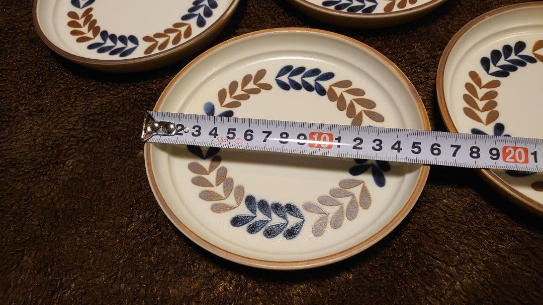 古伊万里　伊万里瀬戸焼　中皿　色絵　５客